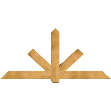 Ekena Millwork Kennewick Rough Sawn Timber Gable Bracket, Western Red Cedar, 84"W x 38"H x 4"D x 6"F, 11/12 Pitch GBW084X38X0406KEN00RWR